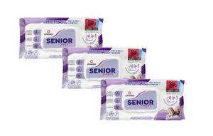 SENIOR 4in1 Feuchttücher XL Pflegetücher mit Allantoin, Glycerin 3 Packungen