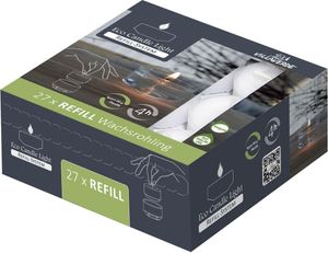 Villa Verde Teelichter ECL refill Nachfüller im Karton weiß, 27 er Pack