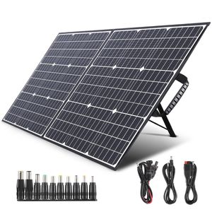SWAREY 100W Solar Ladegerät Solar Panel Ladegerät Stromversorgung Akkuladegerät Power Bank mit Typ-C-, DC-, USB-QC-3.0- für Smartphones, Laptops, Autobatterien, Kraftstationen