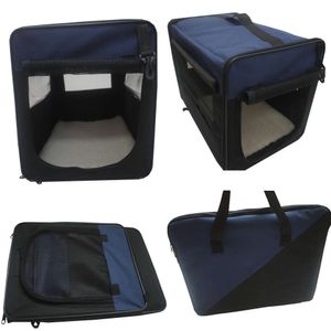 Hundetransportbox HBF-5026 blau S Transportbox faltbare Hundebox Reisebox