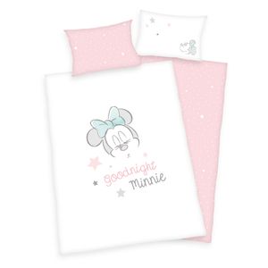 DisneyŽs Minnie Mouse Bio-Bettwäsche /  Babybettwäsche / Kleinkinderbettwäsche, 100% Baumwolle ( Renforcé ), 40x60 + 100x135 cm