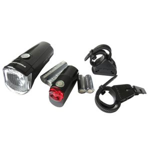 Trelock 8005073 Batterie-Beleutchung Set 'I-Go Sport LS 350/LS 710 Kombi', LED, mit Batterien, schwarz (1 Set)