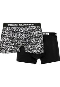 Urban Classics TB4416  Organic Boxer Shorts 2-Pack, Größe:L, Farbe:detail aop_black