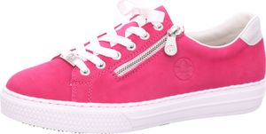 Rieker Damen Sneaker Leder MemoSoft Reißverschluss L59L1, Größe:40 EU, Farbe:Pink