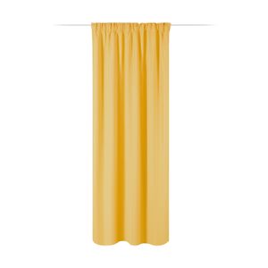 JEMIDI Vorhang blickdicht 140x250cm - Gardine mit Kräuselband Universalband - 100% Polyester Schal lang für Wohnzimmer Schlafzimmer - senf gelb