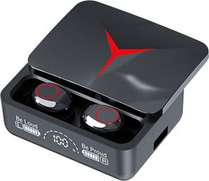 Bezdrátová sportovní sluchátka Bluetooth M90, BT5.3 | Dotykové ovládání | Stereo efekt | LED indikátor baterie | Nízká spotřeba | Dva mikrofony, černá