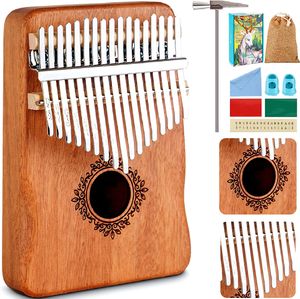 Kalimba afrikanisches Musikinstrument 17 Schlüssel Holz, sonodrum Instrument mit Lernpaket, kalimba instrument kann als Geburtstagsgeschenk für Erwach