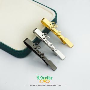 Krawattenklammer für Herren, personalisierbar, Edelstahl, für Schmuck, Vater, Business, Freizeithemd, Krawattenklammer, Name, Krawattenklammer, Trauzeuge