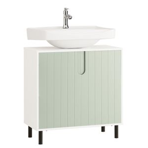SoBuy BZR139-GR Waschbeckenunterschrank Waschtischunterschrank Badezimmerschrank Waschtisch Unterschrank Badschrank Badmöbel