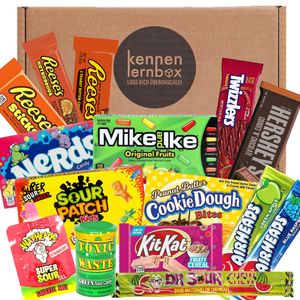 USA Jumbo Box | Kennenlernbox mit 15 beliebten Süßigkeiten aus Amerika | Geschenkidee für besondere Anlässe