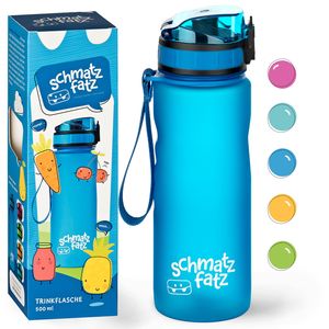 Klarstein Trinkflasche 0,5L, Sport Trinkflasche zum Wandern, Schule & Fitnessstudio, Geschmacksneutrale Wasserflasche Auslaufsicher, Trinkflasche mit Fruchteinsatz, Fitness Trinkflasche BPA-Frei, Blau