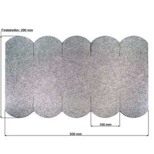 Dachschindeln Biberschwanz (100 mm) - First grau 3 Streifen