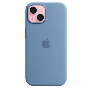 Apple iPhone 15 Silikon Case mit MagSafe Winterblau iPhone 15