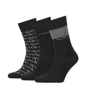 Calvin Klein Herren Socken, 3er Pack - Geschenkbox Darwin, Kurzsocken, One Size Schwarz 40-46
