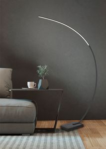 Trio Lighting LED oblouková stojací lampa Stojací lampa Bangkok černá m97