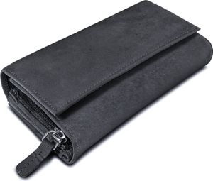 ROYALZ "Orelia" Vintage Leder Geldbörse für Damen Portemonnaie groß mit vielen Fächern RFID-Blocker Brieftasche Querformat ROYALZ "Orelia" Vintage Leder Geldbörse für Damen Portemonnaie groß mit vielen Fächern RFID-Blocker Brieftasche Querformat