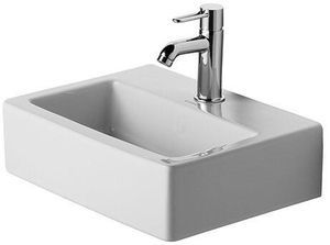 Duravit Handwaschbecken MED VERO ohne Überlauf, mit Hahnlochbank, 450 x 350 mm, 1 Hahnloch weiß