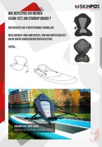 SUP Board Kajak-Sitz - Universell verwendbar