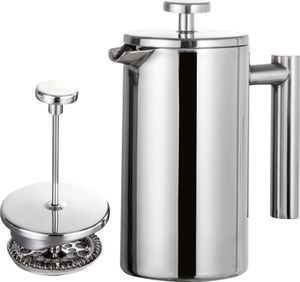 1000ml French Press Kaffeemaschine Edelstahl doppelwandig isolierte Kaffeemaschine Topf