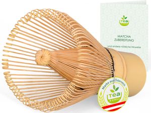 Original Matcha-Besen mit 100 Borsten, handgefertigt aus Bambus für die traditionelle Zubereitung von Matcha Tee