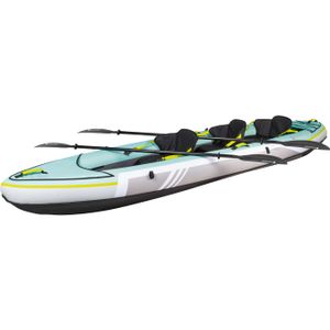 Newcential® Kayak | nafukovací kajak Touring 3-miestny | pre 2 až 3 osoby | set kajaku s pumpou, pádlom a batohom