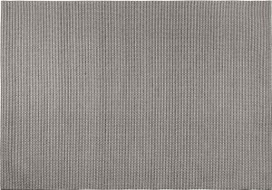 BELIANI Teppich Dunkelgrau Wolle Polyester 160 x 230 cm Kurzflor Modern Handgetuftet Rechteckig