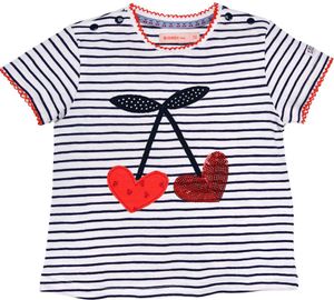 BONDI Baby Kinder T-Shirt "Cherry" 86590 - Weiß / Navy | Kurzarmshirt Größe: 92 BONDI Baby Kinder T-Shirt "Cherry" 86590 - Weiß / Navy | Kurzarmshirt Größe: 92