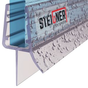 STEIGNER Duschdichtung, 100cm, Glasstärke 6/ 7/ 8 mm, Gerade PVC Ersatzdichtung für Dusche, UK03