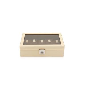 Friedrich Lederwaren Uhrenkasten, Cordoba, Leder, 10Uhren, beige, 26215-8