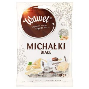 Michalki weiss mit Erdnüssen in weißer Glasur biale Michalki 245 g