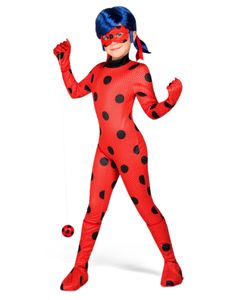 Ladybug-Kinderkostüm Miraculous-Lizenzkostüm rot-schwarz