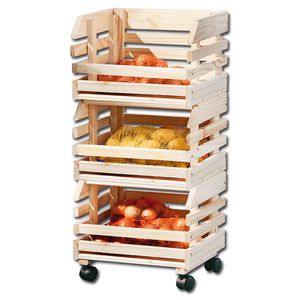 Küchenwagen Stapelkiste Aufbewahrungsbox Fruits Küche Keller Vorratsraum Rollen klein