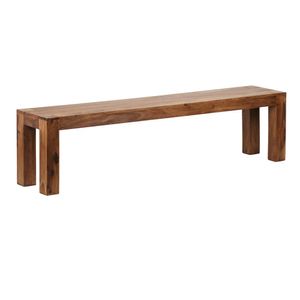 Sitzbank Landhaus-Stil: Massivholz, Akazie/Sheesham, 200/250 kg Belastung, handgefertigt - KADIMA DESIGN