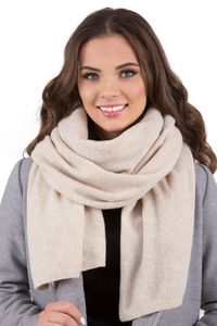 Vivisence damen winter schal warm und gemütlich halsbedeckung an winter und herbst warm dick schal, klassisch winterschal für frauen, hergestellt in der eu, beige, einheitsgröße