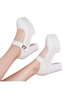 Damen Chunky Pumps Knöchelgurt Kleid Schuhe Mary Jane Plattform Hochzeit High Heels Weiß Absatzhöhe 10cm,Größe:EU 38