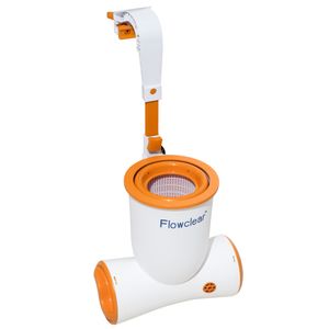 Bestway Flowclear Skimatic Einhängeskimmer Filterpumpen-Kombination weiß-orange