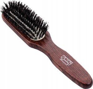 Ponik‘s Pneumatische Haarbürste mit Holzgriff und Wildschweinborsten, für weiche und natürliche Haarkonditionierung, Braun