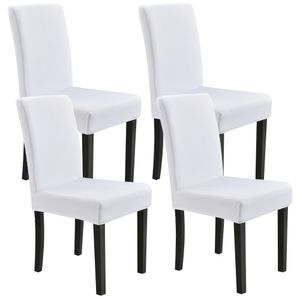 [neu.haus] Poťah na stoličku Set of 4 42-53 cm White Slipcover Chair Cover Stretch