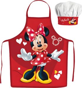 Dívčí kuchařská zástěra Disney s čepicí - Červená Minnie mouse