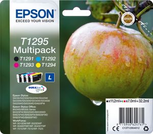 Epson C13T12954022 T1295 Wkład atramentowy MultiPack Bk,C,M,Y Blister Radio Frequency 11,2 ml + 3x7 ml PU=4 do Epson Stylus BX 320 SX 235 W SX 420 SX 525 WF 3500
