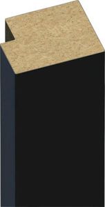 Universal Abschlussleiste für Akustikpaneele schwarz 2800 x 28 x 22 mm