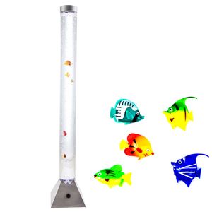 Beleuchtete Wassersäule mit Deko-Fischen für Ihren Wohnraum