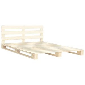 vidaXL Paletová posteľ z masívneho dreva Borovica 200 × 200 cm