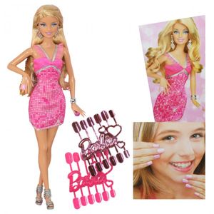 Barbie Glitzer Nägel Glitternägel Beauty Set Glitter Nails inkl 20 Nägel Glam