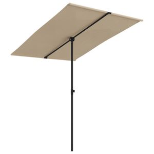 vidaXL Sonnenschirm mit Aluminium-Mast 2x1,5 m Taupe