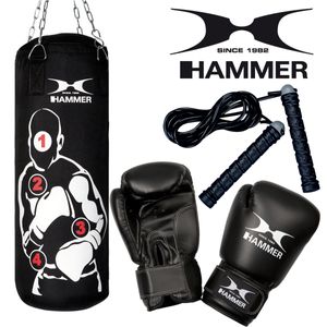 Hammer Box-Set Sparring Pro (Boxsack, Boxhandschuhe, Springseil)