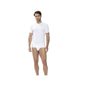 Mey Dry Baumwolle Unterhemd / Shirt Kurzarm Körpernahe Passform, Mit Klimaanlage, Halbarm mit Rundhalsausschnitt