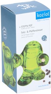 Koziol STEP 'N PEP Salz- und Pfefferset - Puppen - Transparent - Design - Grün