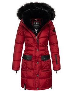 Navahoo Premium Damen Winter Jacke Stepp Mantel Sinja Rot 38 - M