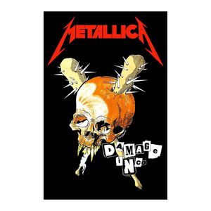 Metallica - Poster "Damage Inc", Stoff RO8189 (Einheitsgröße) (Schwarz/Rot/Beige)